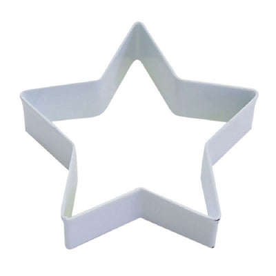 5 point star white metal cookie cutter