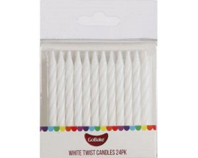 Twist candles White (pack 24)