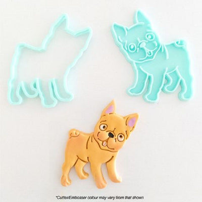 French Bulldog cookie cutter and embosser