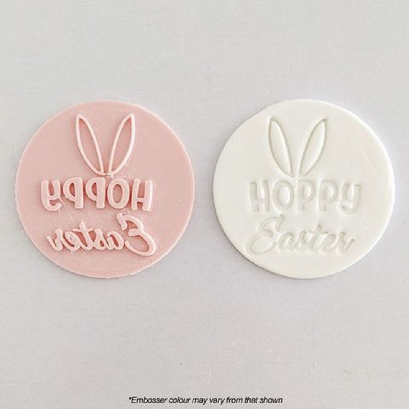 HOPPY EASTER WITH Bunny rabbit EARS Embosser stamp