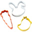 Easter cookie cutter set of 3 carrot bunny