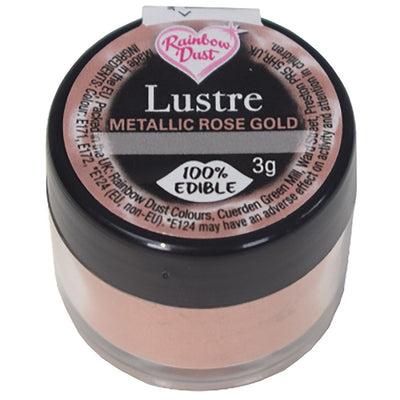 Metallic Rose Gold edible silk lustre