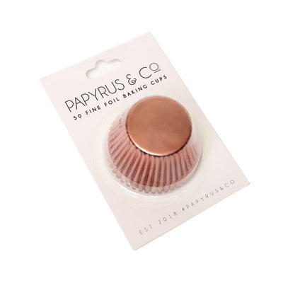 Foil baking cups Rose Gold 50mm x 35mm (50) cupcake papers