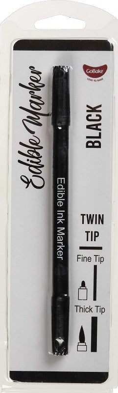Edible black twin tip marker pen by Gobake