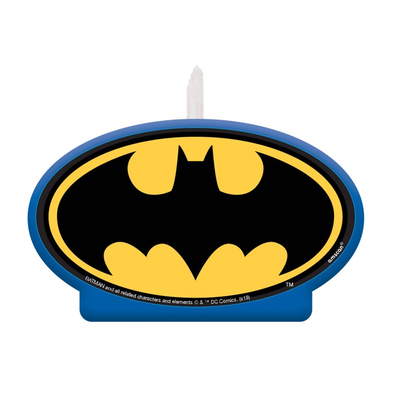 Batman symbol logo candle