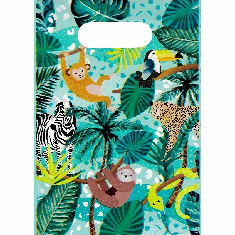 Wild jungle party lootbags Pack of 8