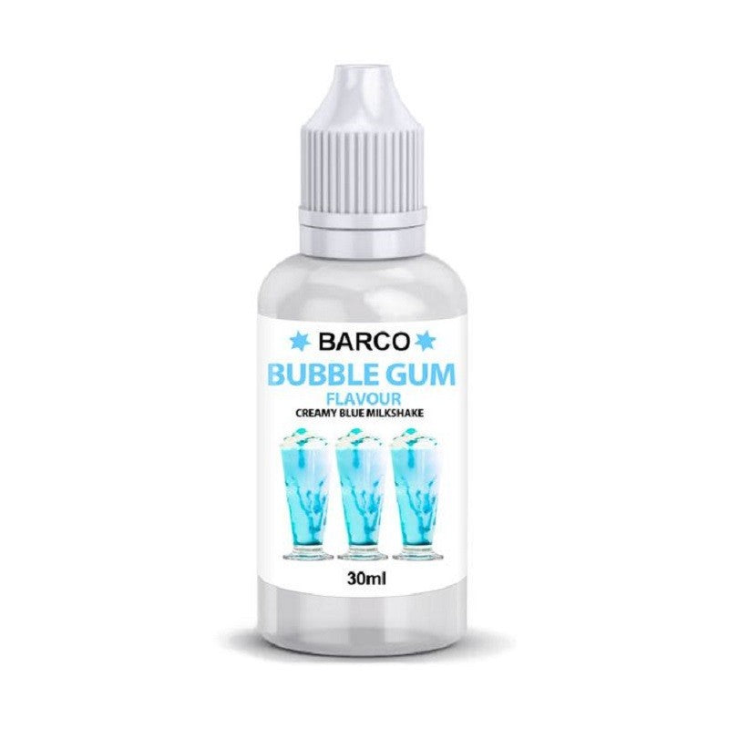 Barco flavouring 30ml Bubblegum.  Add to cake and brownie batters, buttercream or fondant icing etc to flavour.