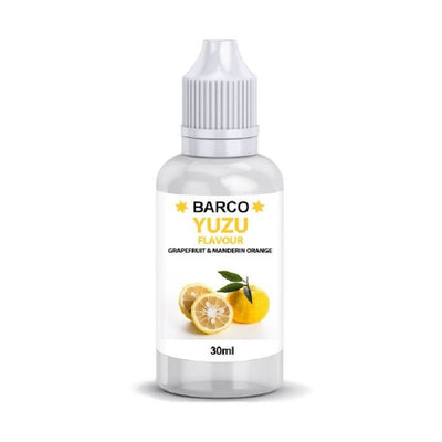 Barco flavouring 30ml yuzu.  Add to cake and brownie batters, buttercream or fondant icing etc to flavour.