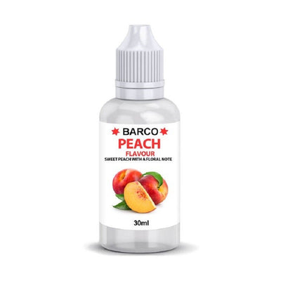 Barco flavouring 30ml Peach.  Add to cake and brownie batters, buttercream or fondant icing etc to flavour.