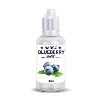 Barco flavouring 30ml Blueberry.  Add to cake and brownie batters, buttercream or fondant icing etc to flavour.