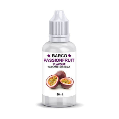 Barco flavouring 30ml passionfruit.  Add to cake and brownie batters, buttercream or fondant icing etc to flavour.