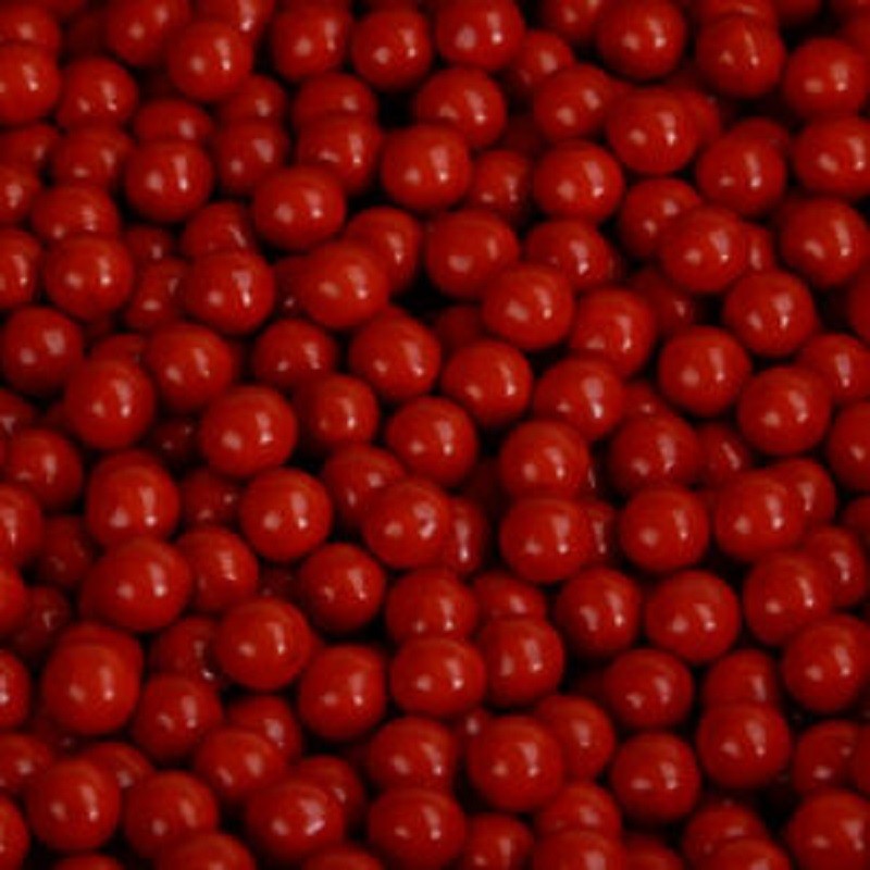 10mm Red sixlets 100g (cachous or sugar pearls) 100g