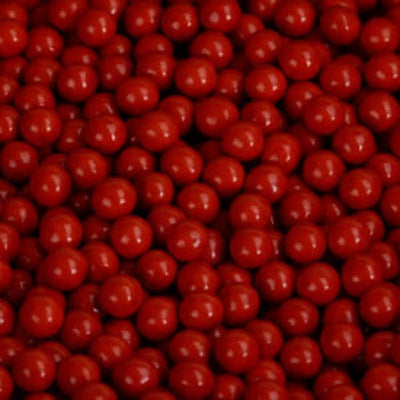 10mm Red sixlets 100g (cachous or sugar pearls) 100g