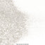 A close-up image of Barco white label Pearl White satin sheen lustre powder, showing its texture and the flecks of starlight.