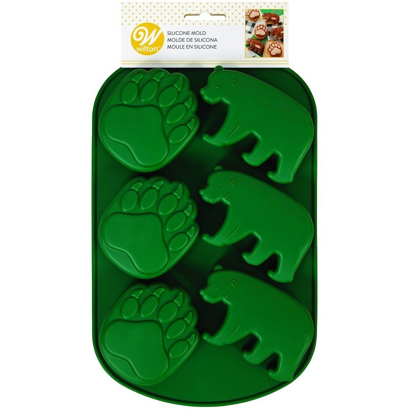 6 cavity silicone mould adventurer Bears and paws