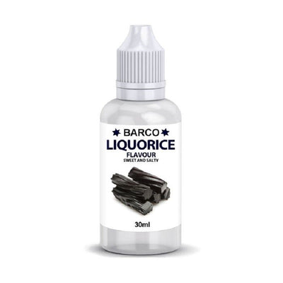 Barco flavouring 30ml Liquorice.  Add to cake and brownie batters, buttercream or fondant icing etc to flavour.