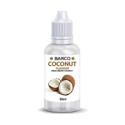 Barco flavouring 30ml Coconut.  Add to cake and brownie batters, buttercream or fondant icing etc to flavour.