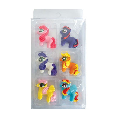 Pretty pony SUGAR DECORATIONS 6 PIECE PACK