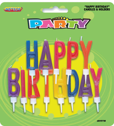Happy Birthday individual letters candle set
