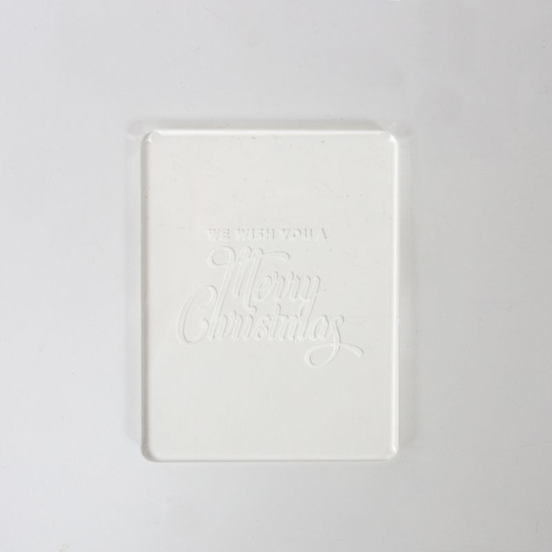 COO KIE Embosser Stamp We wish you a Merry Christmas