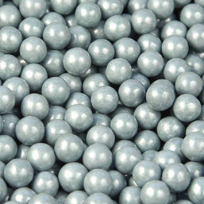 10mm Silver sixlets (cachous or sugar pearls) 100g