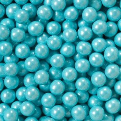 10mm Pearl Blue sixlets (cachous or sugar pearls) 100g