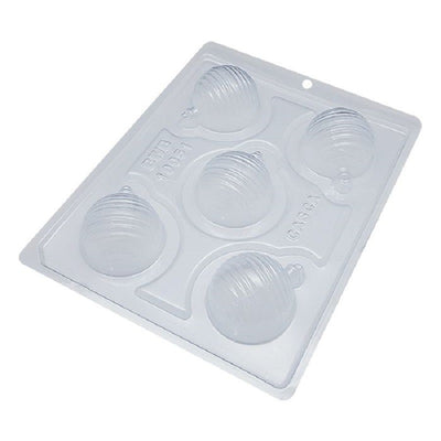 Christmas bauble 3d striped chocolate mould