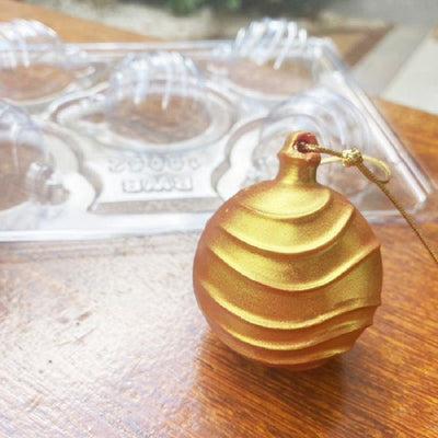 Christmas bauble 3d wave chocolate mould