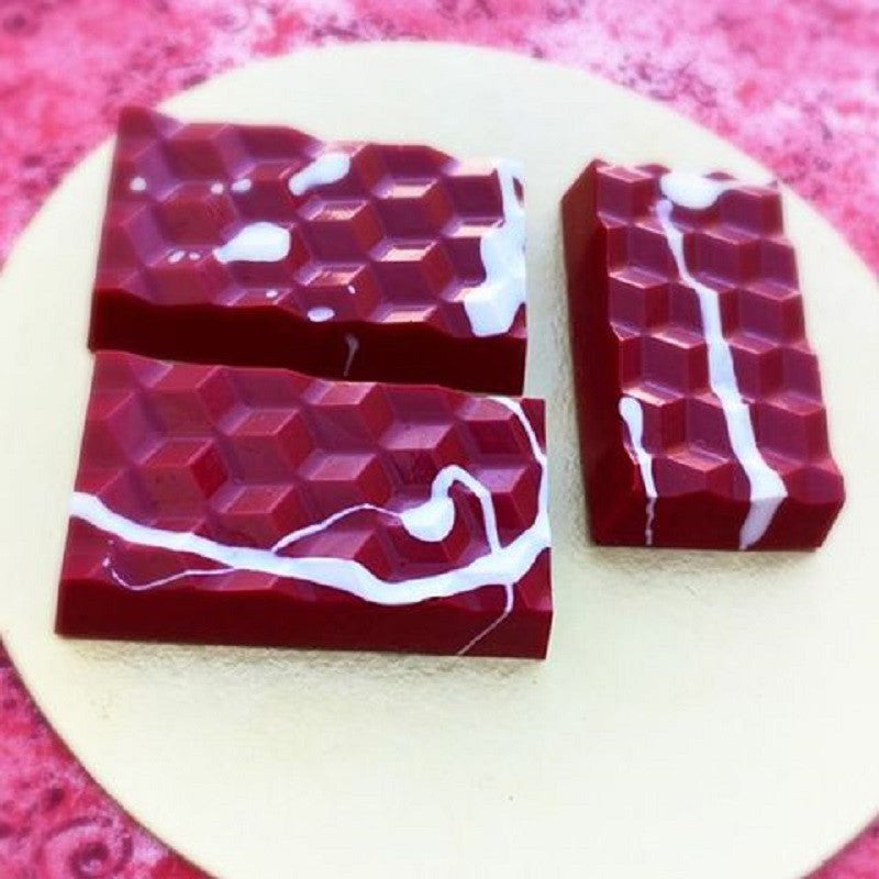 Geometric texture chocolate bar medium chocolate mould