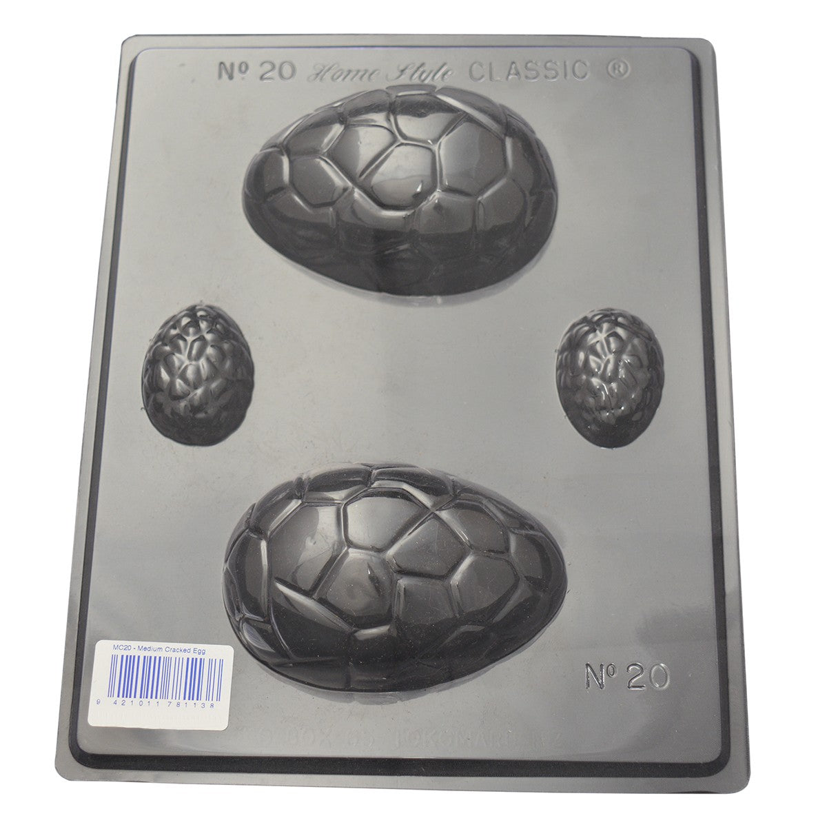 Easter eggs 2 sizes crackled chocolate mould