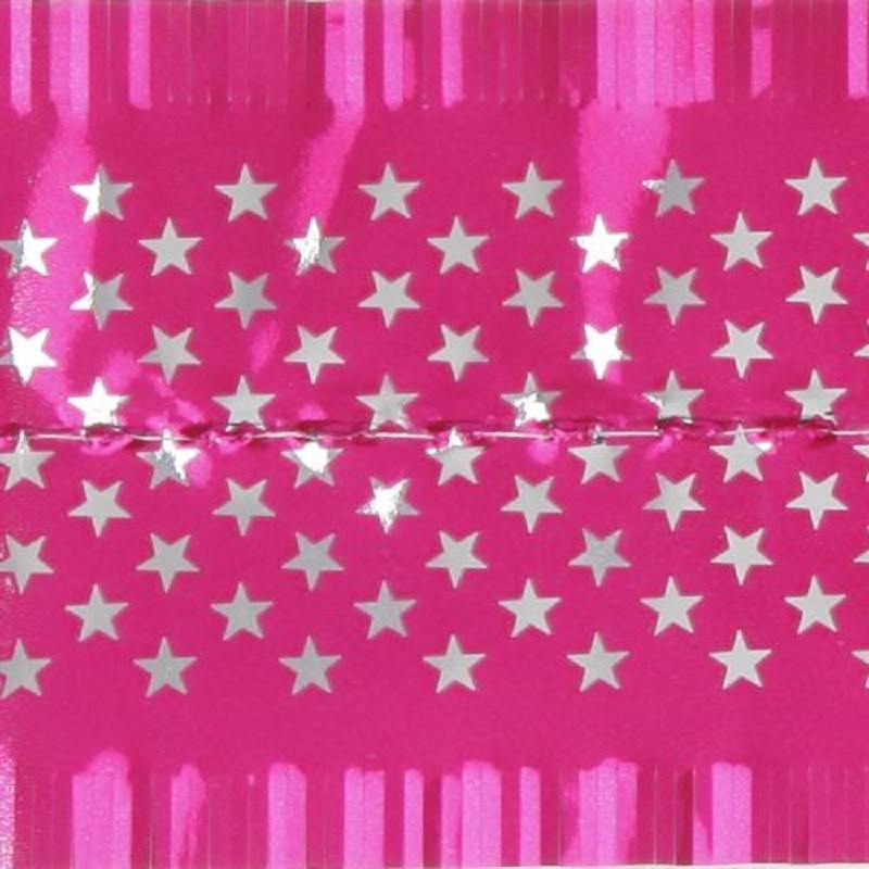 Stars Pink Birthday cake frill 85 mm wide x 1m