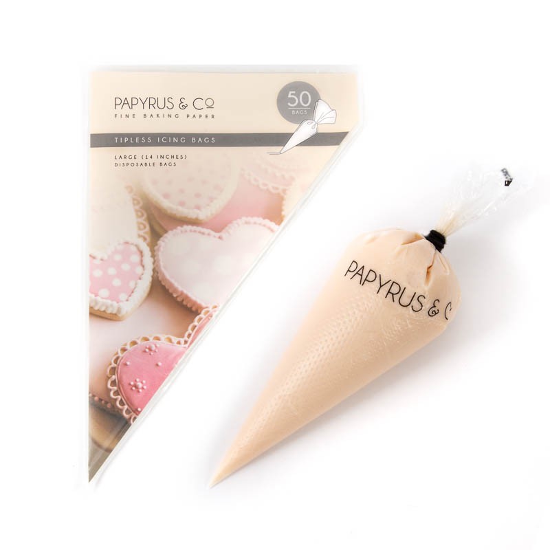 14 inch TIPLESS lightweight disposable decorating icing piping bags 50 pack