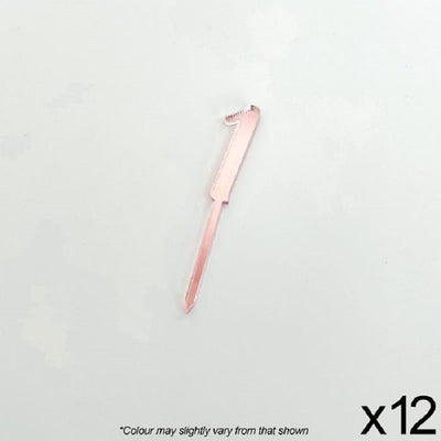 Cupcake acrylic toppers pack of 12 number 1 Rose Pink