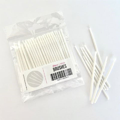 50 PACK PAINTBRUSHES FOR PAINT YOUR OWN KITS white