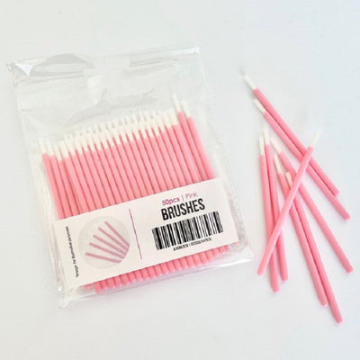 50 PACK PAINTBRUSHES FOR PAINT YOUR OWN KITS Pink