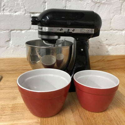 Stoneware pudding bowl basin Red 1.6 litre