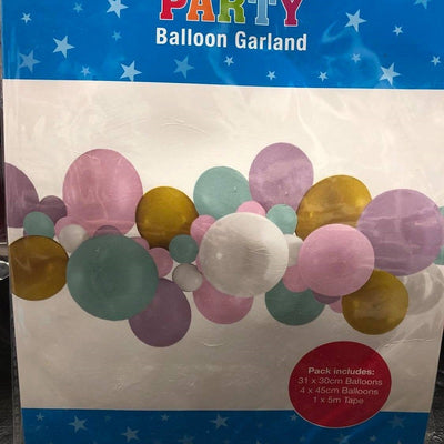 Party balloon garland Unicorn colours