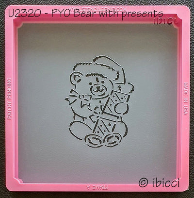 Christmas bear for PYO cookies stencil by ibicci