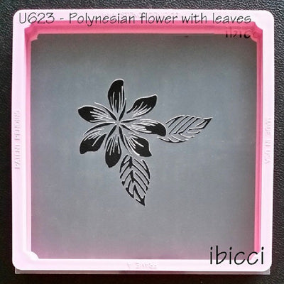 Polynesian flower style 1 stencil by ibicci
