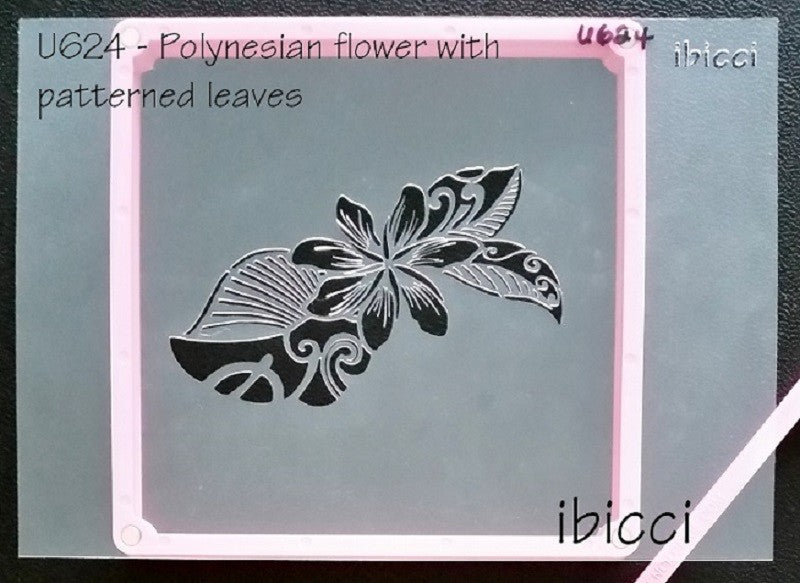 Polynesian flower style 2 stencil by ibicci
