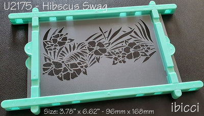 Hibiscus flower swag stencil by ibicci