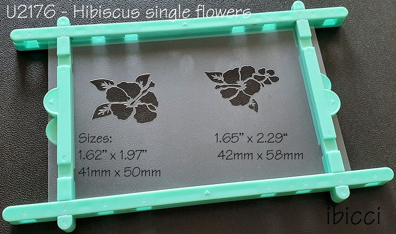 Hibiscus flowers stencil by ibicci