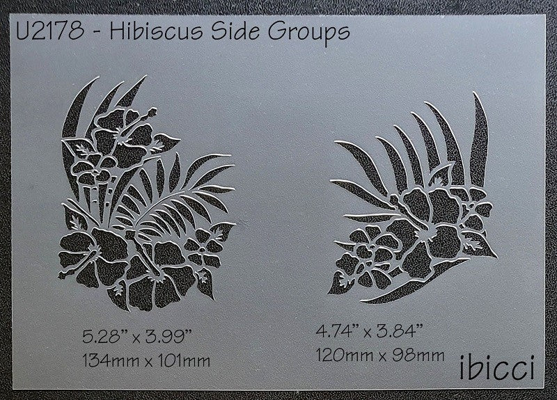 Hibiscus side groups stencil by ibicci