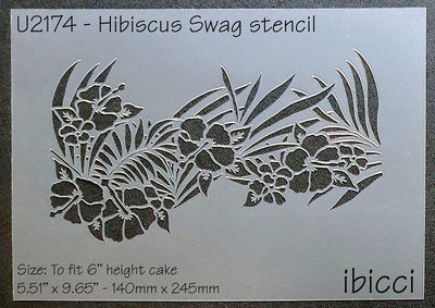 Hibiscus Swag stencil by ibicci