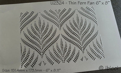 Thin Fern Fan stencil by ibicci