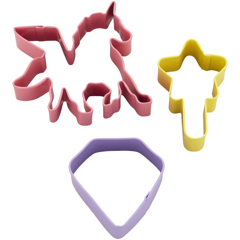 Unicorn Magic Wand and Diamond cookie cutter set 3