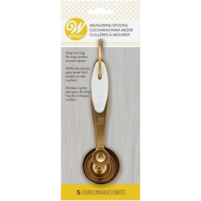 Gold measuring spoons set of 5