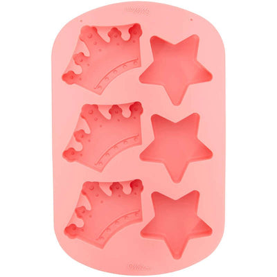 6 cavity silicone mould star and crowns