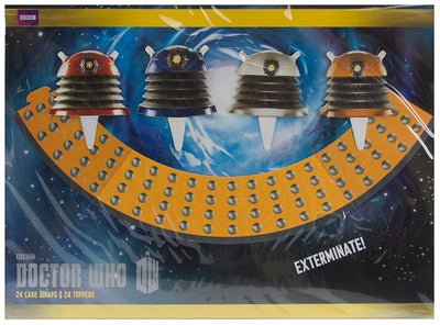Doctor Who DR WHO Dalek Cupcake wrapper kit (24) Only 1 left in stock