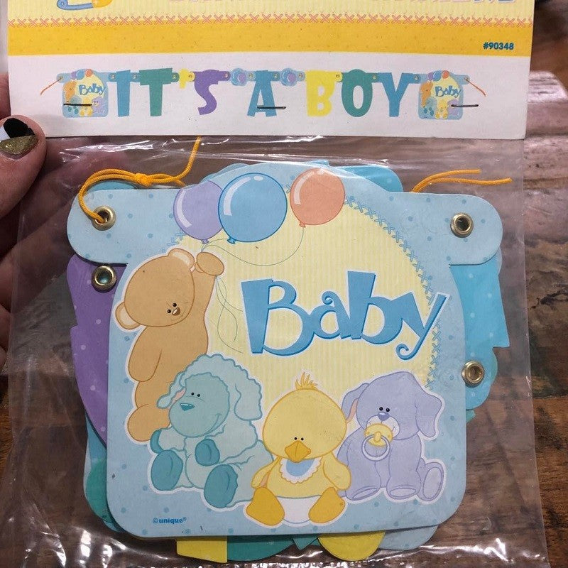 Its a boy Party baby shower banner